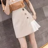Letnia spódnica kobiety wysoka, krótka spódnica Bezpieczeństwo luźne swobodne plisowane aline plus rozmiar krótkie mini spódnice żeńskie strój 210412