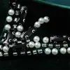 Femmes Élégant Printemps Automne Luxe Perles Dentelle Patchwork Robe De Velours À Manches Longues Vintage Robe Femme Mini Vert Parti Robes 210601