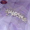 Dubbele Hoofdhaar Zijkam Kristal Bruidshoofddeksels Kroon Strass met Bruiloft Sieraden Haaraccessoires Diamant Bruidskronen He225w