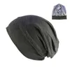 Chapéu de turbante de algodão elástico cor sólida feminino lenço de cabeça gorro interno hijabs boné de cabeça muçulmano envoltório femme envoltório quimio beanieskull caps5875766