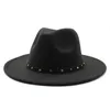 Fedora Hat Women Man Wide Brim Cap Man Woman Jazz Panama Capsレディーストップ帽子女の子ファッションTrilby Chapeauメンズギフト2021春秋冬27彩色卸売