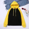 Erkek Hoodies Tişörtü Moda Patchwork Kapşonlu Kazak Rahat Dış Giyim Adam Coats Giyim Erkek Koşu Koşu için