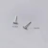 WANTME Genuine 925 Sterling Silver Minimalism Bead Mini Small Stud Earrings for Women Daily Life Office Charming Jewelry Gift 210507