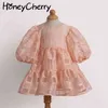 Herbstkleid Baby Puff Mädchen Jahr alt Kleid Prinzessin kleine Mädchen Kleidung 210515