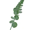 Dekorativa blommor kransar 10st plast eukalyptus lämnar falska växter blommmaterial för bröllop brud bukett hem dekoration grönska