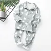 Conjunto de roupas infantis de mangas compridas pijama pijama menino menino desenhos animados terno impresso casa serviço toddler clo 210528