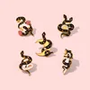 European ed Snake Around Skull Brooches Pins Unisex Lovers Alloy Sun Moon Clothes Badge Accessories Cartoon Enamel Animal Flo213N