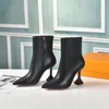 Fashion leisure Top Quality Ankle Boots High Heels For Women 2021 Spring Autumn Genuine Leather Booties Female Pointed Toe Large s9244538