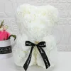 Dekoratif Çiçekler Çelenkler Damla Teddy Bear Gül Çiçek 25 cm Yapay Sabun Köpük Gül Yılı Hediyeler Kadınlar için Sevgililer Hediye Düğün