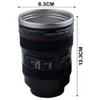 Creatieve 400 ml roestvrijstalen voering camera lens mokken koffie thee beker mokken met deksel nieuwigheid giften thermocup thermo mok 210804