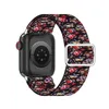 Stretch Band Nylon Tkanina Pleciony Oddychający Pasek Kwiatowy dla Apple Watch Series 2 3 4 5 6 38mm 42mm 40mm 44mm IWATCH
