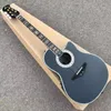 6 strängar ovation akustisk elektrisk gitarr ebenholts fretboard f-5t förförstärkare pickup eq professionell folkgitare kolfiber kropp