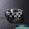 DOTEFFIL 925 Sterling Silver Cube AAA zircon Ring Man For Women Fashion Wedding Engagement Party Gift Charm Jewelry Factory price expert design Quality Latest Style