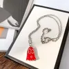 Hangende kettingen Designer luxemerk dubbele g ketting spookglazuur elf sleutelbeen minnaar cadeaubonen ZSVL Q59A