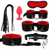 NXY Giochi per adulti SM Giochi di sesso Manette BDSM Bondage Set Collare schiavo Collana Polsini di ritenuta Palla Bocca Bavaglio Giocattoli per coppie Donne 1203