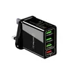 CARGA DE VIAGEM QC3.0 Carregamento rápido 4USB Multi-Port 5V / 9V / 12V para 4 portas Carregador de adaptador Atacado