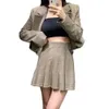 Gonne a pieghe scozzesi da donna Kawaii a vita alta A-line piega mini estate Harajuku uniforme scolastica coreana giapponese 210520