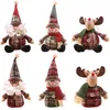 Choinka Wiszące Wisiorek Ornament Cartoon Doll Snowflake Plaid Lalki Xmas Decoration Xmases Ozdoby Prezent HH9-2508