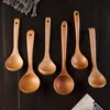 Spoons Wooden Spoon Japanese Style Long Handle Soup Kitchen Rice Porridge Household Tableware Supplies