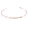 Gegraveerde roestvrijstalen armbanden voor vrouwelijke bedelarmbanden personaliseren Mantra Bangle Bar Wear of Graduation Gift Inte22