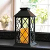 Lawn Lamps Solar Powered Lamp Retro Lantern Candle Twinkle Light Waterproof Outdoor Indoor Garden Hanging Decoration