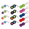 Tiktok Fidget Finger Toys Poo-its Simple Schlüsselanhänger Poppers Schlüsselanhänger Quadratisch Runde Form Regenbogen Tie-Dye Taschenanhänger Push Bubble Popper Sensorisches Weihnachtsspielzeug G52XJ3G