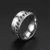 Accessories Fashion Chain Punk Anti Stress Gothic Anxiety Rings Viking Titanium Steel Ring Relieve Pressure Rotatable G1125