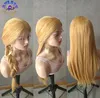 Yellow Mixed 613 Blonde Lace Front Wig Free Part 13x3 Straight Synthetic Wigs Kanekalon Heat Resistant Hair