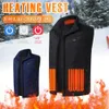 2/8/9 Heating Zones Heated Vest Jacket USB Men Winter Electrically Sleeveless Travel Outdoor Waistcoat for 210923