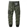 Mäns militära byxor Casual Cotton Solid Color Cargo Pants Men Outdoor King Resande byxor Multi-Pockets Work Pants 220311