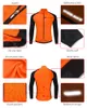 Vestes de course WOSAWE Maillot de cyclisme pour hommes Manches longues Orange Pro Team Vêtements de vélo Séchage rapide Petit haut de vélo