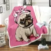 Cute Sand Dog 3D Print Animal Pattern Throw Plush Sherpa Blanket Thin Quilt Sofa Car Chair Bedding Supply Adult Kids any seasons