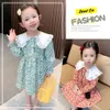 Toddler Girls Dress Floral Party Dress For Girls Lace Neck Children Dress Spring Autumn Girls Costumes Kids 210412