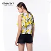 Cotton Linen Ruffle Summer T-Shirt Women Casual Floral Print Cold Shoulder Female Crop Top Clothing 210427