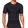 Homens tonificação t-shirt corpo shaper postura corretiva camisa de emagrecimento cinto barriga abdômen gordura espartilho de compressão