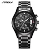 Sinobi High Quality Pilot Men's Chronograph Wrist Watch Waterproof Luxury Brand Stainless Steel Diver Males Geneva Quartz Clock Q0524