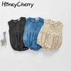 Baby-Bodysuits, süßer Baby-Mode-Bodysuit mit Taschenträger, Blumen-Bodysuit 210702