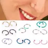 8mm Modne pierścienie Nose Body Piercing Biżuteria Moda Ze Stali Nierdzewnej Open Hoop Studia Kolczyk Fałszywe Noseringi Non Piercingring Prezent