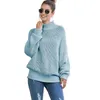 가을 높은 목 니트 스웨터 탑스 여성 긴 소매 따뜻한 플러스 크기 느슨한 캐주얼 streetwear 풀오버 feminino 210608