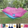 Moskitonetz Hängematte Frühling Herbst 260 140 cm Outdoor Fallschirm Stoff Feld Camping Zelt Garten Camping Schaukel Hängen Bett 8590254