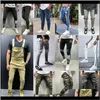 Męskie odzież odzież Drop Dostawa 2021 Moda Moda Mężczyźni Skinny Stretch Dżinsy Denim Slim Fit Spodnie Długie Frayed Rip Bike Men1 Vhegs