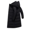 Winter 90% White Duck Down Jacket Men Hooded Fashion High Quality Coat Long Thicken Warm Black Parkas 210910