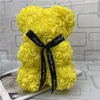 دمى Plush Dolls Gift Teddy Bear Valentines Day 25cm الديكور الاصطناعي للنساء Rose Flower Tedd Toy2313052