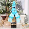 Sciarpa a maglia Button Bottiglia di vino Covers Ornamenti di Natale Gingerbread Man Fiocco di neve Cappello Cappello FHL427-WY1607