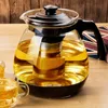 Optional Teapot 1.6L &2.3L Fashion Glass Pro Design for Flower with Removable Steel Infuser Filter Premium Kettle 210813