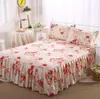 個々のデザインの寝具のトレンディな家庭用ベッドのベッドスカートピローケースが付いている複数のサイズのベッドのマットレスベッドシートカバーF0069 210420