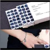 Drop dostawa 2021 Luksusowe austriackie kryształowe bransoletki pełne niebieskie diamentowe serce morza miłosna moda moda sier shated urok biżuteria gif