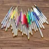 Żelowe długopisy DIY Pusta rurka samozapełniając się pływający brokat suszony kwiat kryształ pen pen ballpointpen 27 kolor