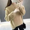 High Quality Water Velvet Autumn And Winter Solid Color Sweater Female Korean Version Of The Loose Round Neck Shirt 210427