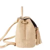 Straw Bag Women Straw Backpack Handmade Rattan Female Summer Fresh Sweet Backpacks Wicker Bags for Women Y1105